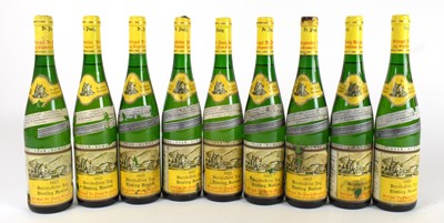 Lot 4265 - RIESLING; nine bottles Bernkasteler Lay 1985,...