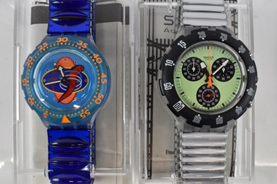 Lot 1036 - A group of ten Swatch watches including the...