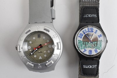 Lot 1036 - A group of ten Swatch watches including the...