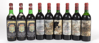 Lot 4221 - RED WINE; nine mixed bottles, including three...