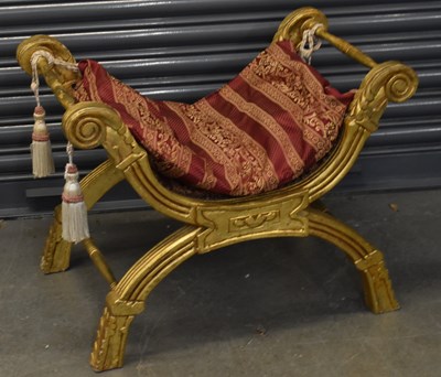 Lot 37 - A late 19th century style French gilt wood...