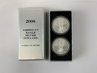 Lot 1003 - A 2008 American Eagle silver dollar set...