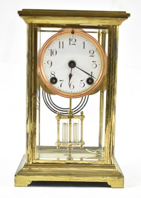 Lot 166 - An early 20th century French four glass brass...