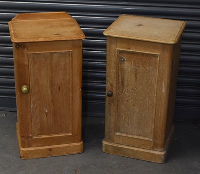 Lot 90 - A Victorian pine pot cupboard and a later pot...