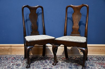 Lot 101 - A set of five early 18th century walnut dining...