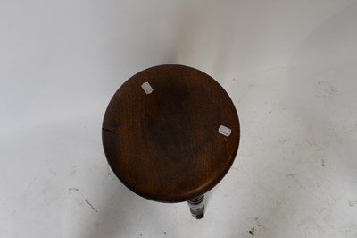 Lot 1482 - A late 19th century stained pine and iron...