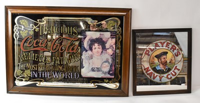 Lot 346 - A reproduction Coca Cola advertising mirror,...