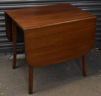 Lot 93 - A reproduction mahogany drop-leaf table, width...