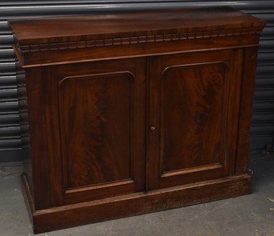 Lot 48 - A late 19th century mahogany two door side...