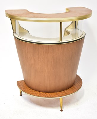 Lot 5 - A c.1970s conical cocktail bar with curved...