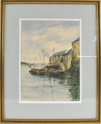 Lot 267 - UNATTRIBUTED; watercolour, shipping scene...