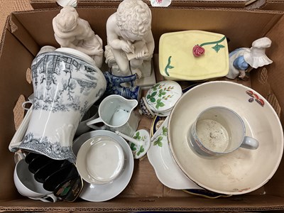 Lot 115 - Three boxes of ceramics.