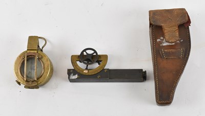 Lot 386 - A WWII brass Mk III naval compass dated 1943...