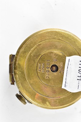 Lot 386 - A WWII brass Mk III naval compass dated 1943...