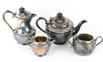 Lot 686 - A four piece silver plated tea and coffee...