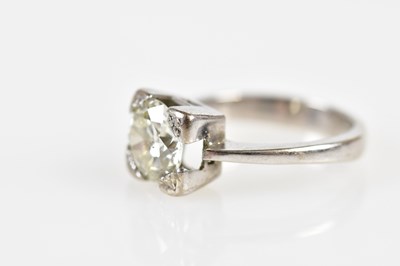 Lot 866 - An 18ct white gold and diamond solitaire ring,...