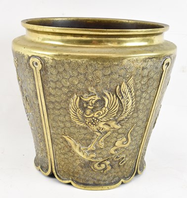 Lot 648 - A 19th century bronze planter, decorated with...