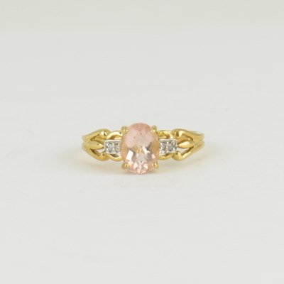 Lot 978 - A 9ct 'Magnolia' morganite and diamond yellow...