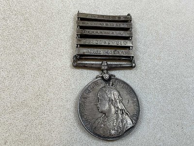 Lot 82 - A Victorian Queen's South Africa medal awarded...
