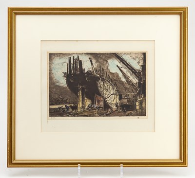 Lot 496 - After FRANK BRANGWYN; coloured print, 'The...