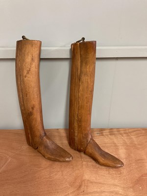 Lot 8 - A pair of vintage wooden boot trees.