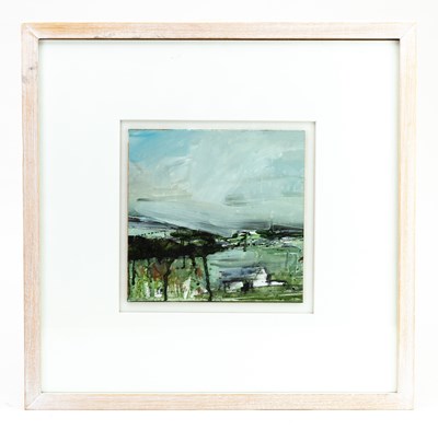 Lot 513 - LEWIS NOBLE; mixed media, 'Farm Buildings (got...