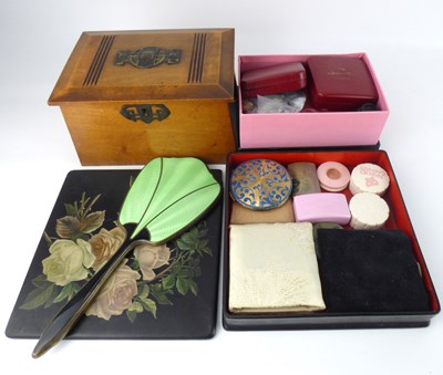 Lot 106 - Various collectibles to include an Art Deco hand mirror