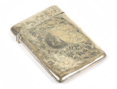 Lot 2467 - A George V hallmarked silver calling card case,...