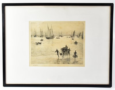 Lot 449 - WILLIAM LIONEL WYLLIE (1851-1931); black and...