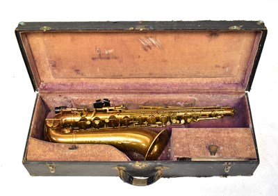 Lot 497 - A Karl Meyer cased alto saxophone with etched...