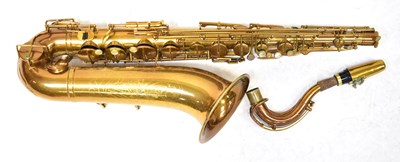 Lot 497 - A Karl Meyer cased alto saxophone with etched...