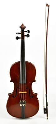 Lot 1001 - A full size German Mittenwald violin with...