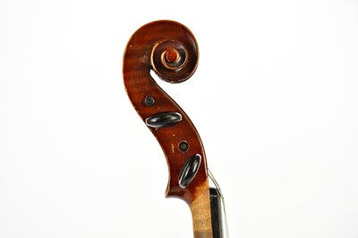 Lot 1001 - A full size German Mittenwald violin with...