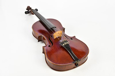 Lot 1001 - A full size German Mittenwald violin with...