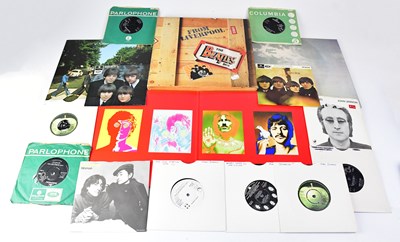 Lot 173 - THE BEATLES; a quantity of albums and singles...