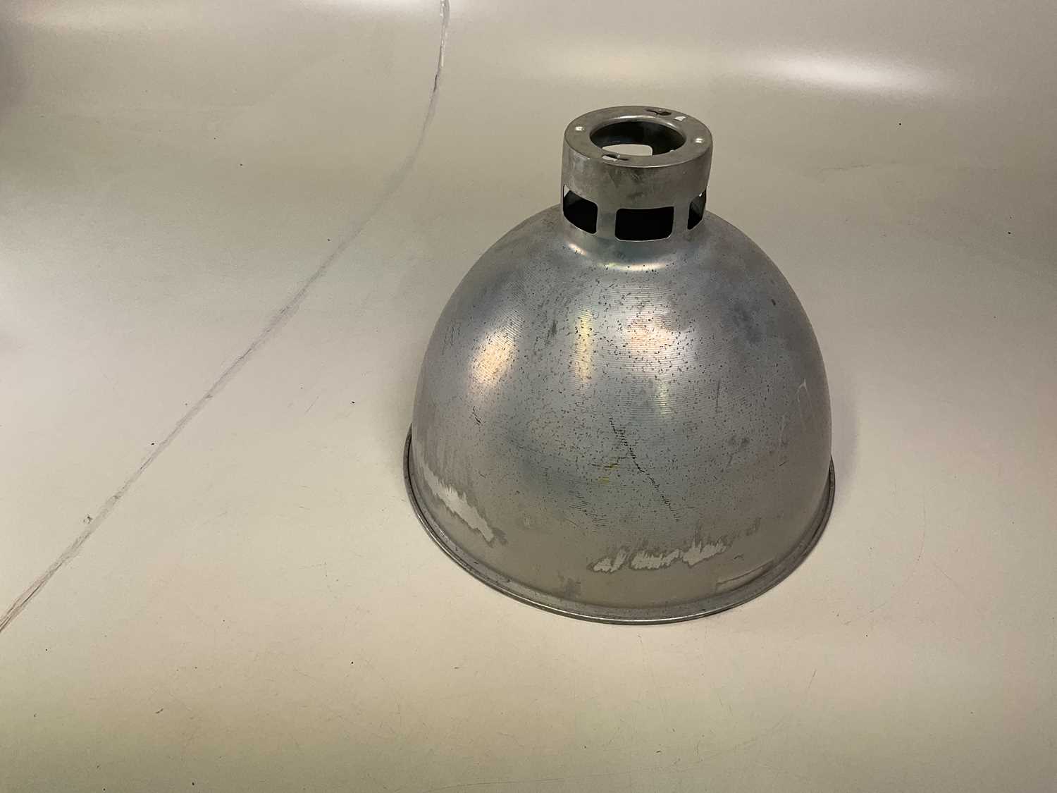Lot 406 - An aluminium industrial lamp shade, height...