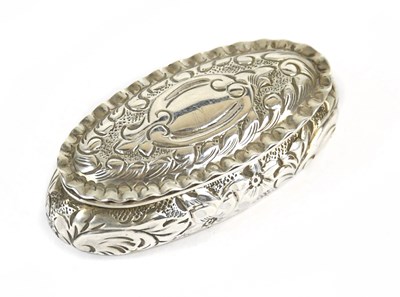 Lot 2577 - A Victorian hallmarked silver oval box and...