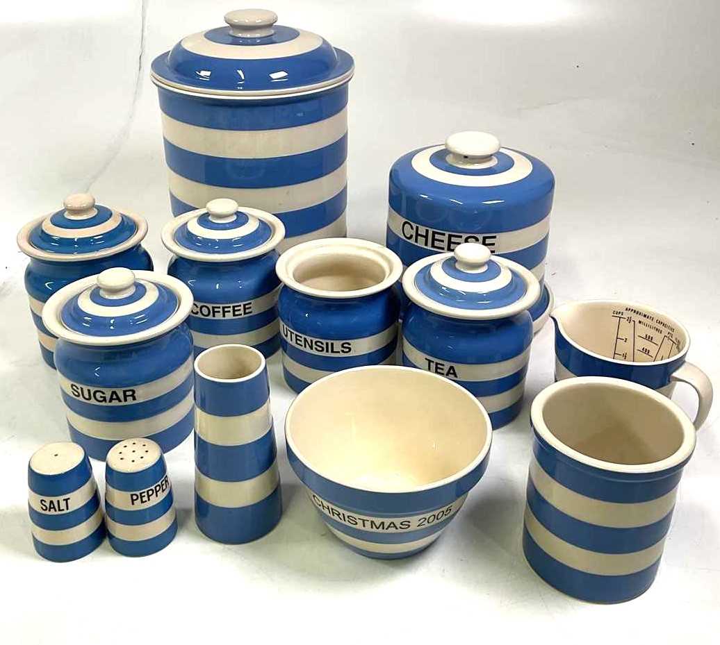 Cornishware Display Lot 197 - T. G. Green; a collection of Cornishware