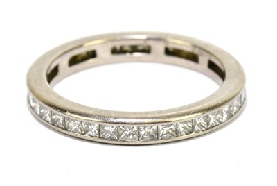 Lot 1098 - An 18ct white gold and diamond set full...