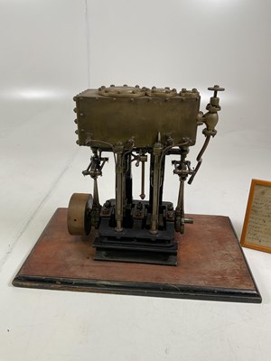 Lot 2 - A scratch built scale model twin cylinder...