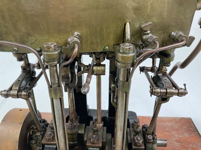 Lot 2 - A scratch built scale model twin cylinder...