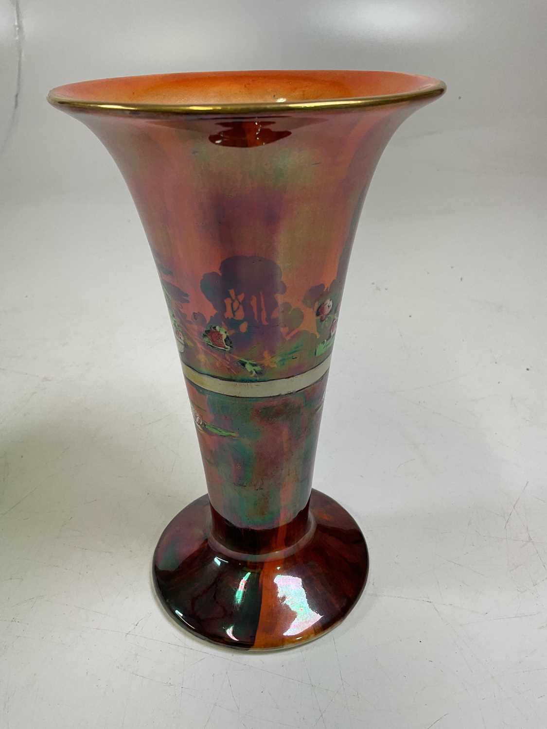 Lot 219 WILKINSONS PAN'S GARDEN; a trumpet vase with
