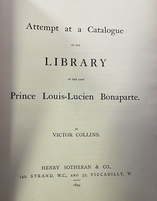 Lot 52 - BONAPARTE INTEREST; COLLINS, VICTOR, 'Attempt...