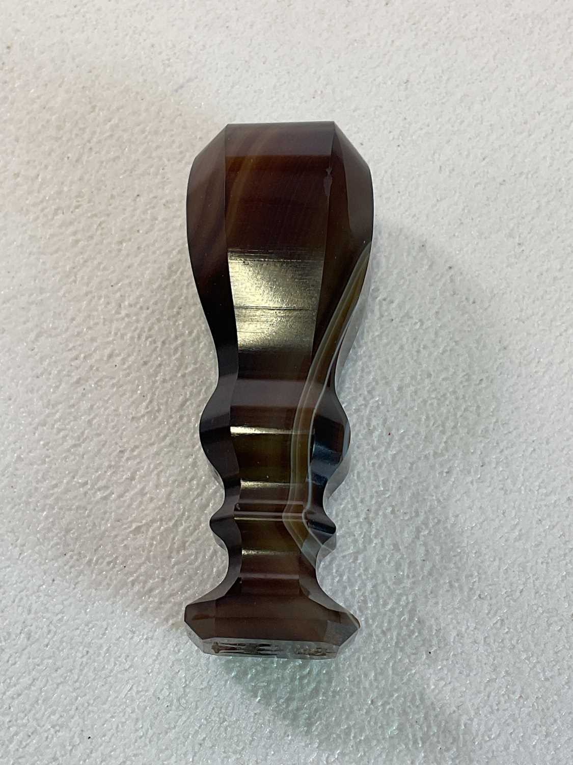 Lot 55 - BONAPARTE INTEREST; a 19th century agate seal...