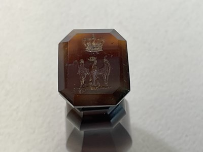 Lot 55 - BONAPARTE INTEREST; a 19th century agate seal...