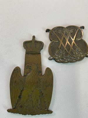 Lot 60 - BONAPARTE INTEREST; a large pair of brass...