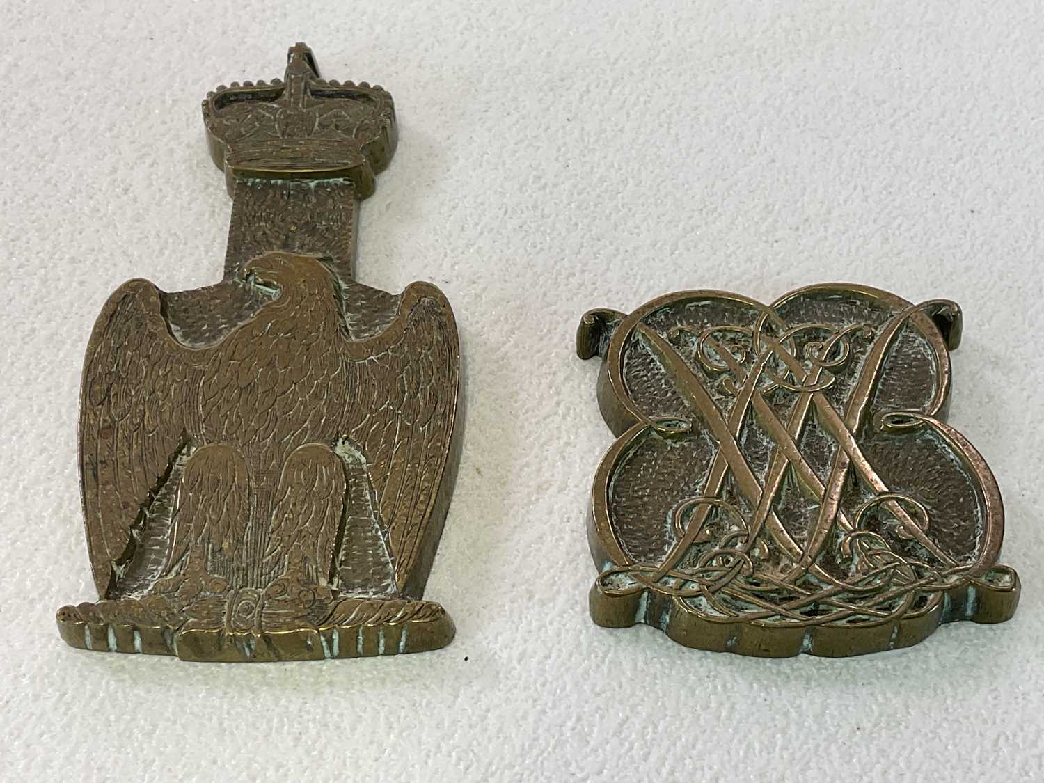 Lot 61 - BONAPARTE INTEREST; a small pair of brass...