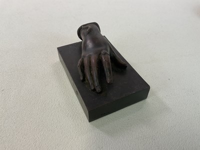 Lot 59 - BONAPARTE INTEREST; a small bronze cast hand...
