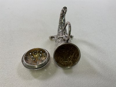 Lot 1076 - A Victorian hallmarked silver pounce pot of...