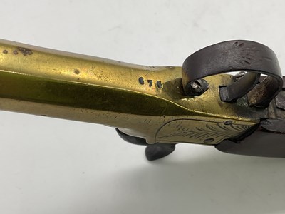 Lot 16 - A 19th century Belgian percussion cap pistol...